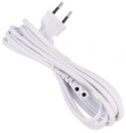 Kabel zasilający biały C7, przewód do telewizora, radia, soundbara - 3 metry